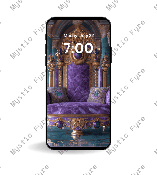 "Amethyst Throne" Royal wallpaper and mobile home screen from Mystic Fyre