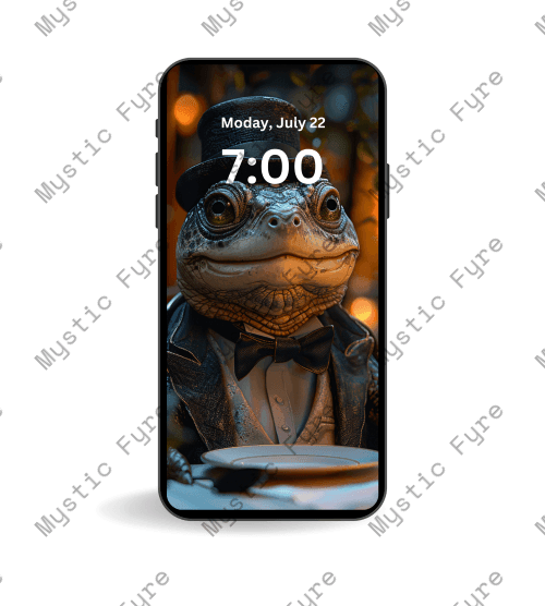 "Dinner with Dalton" Handsome Frog wallpaper and mobile screensaver - Mystic Fyre