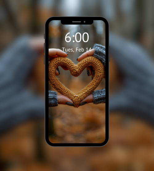 "Heart" Two hands holding a heart mobile home screen from Mystic Fyre