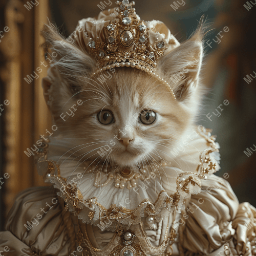 "Kara- Kitty Princess" Kitten wallpaper and mobile screensaver - Mystic Fyre