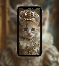 "Kara- Kitty Princess" Kitten wallpaper and mobile screensaver - Mystic Fyre