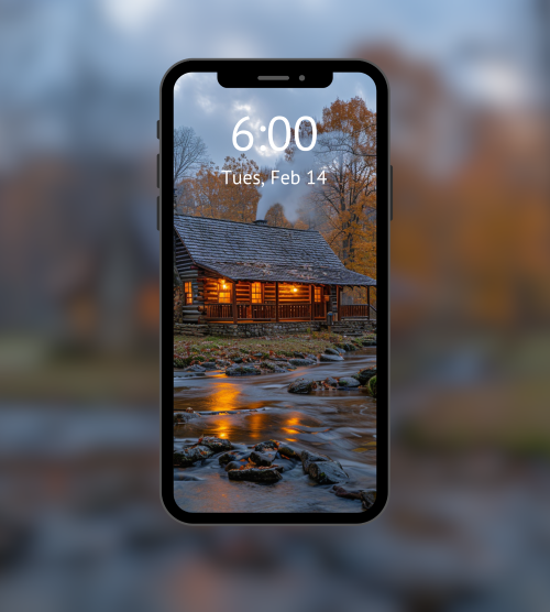 "A Quiet Place in the Woods" cabin wallpaper and screen saver - Mystic Fyre