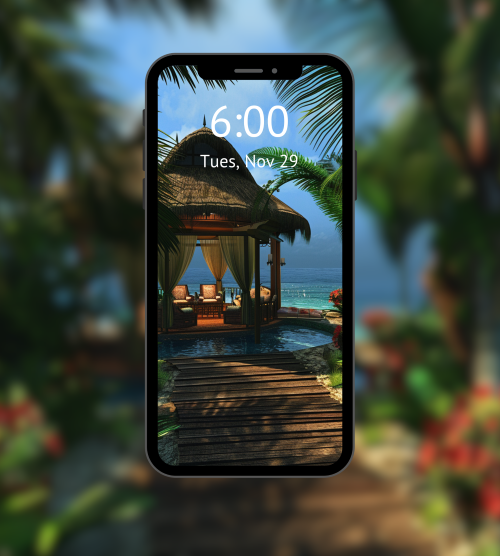 "Tropical Dreams" Tropical wallpaper and mobile home screen - MysticFyre.com